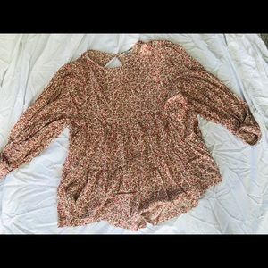 American Eagle Oversized Peasant Top